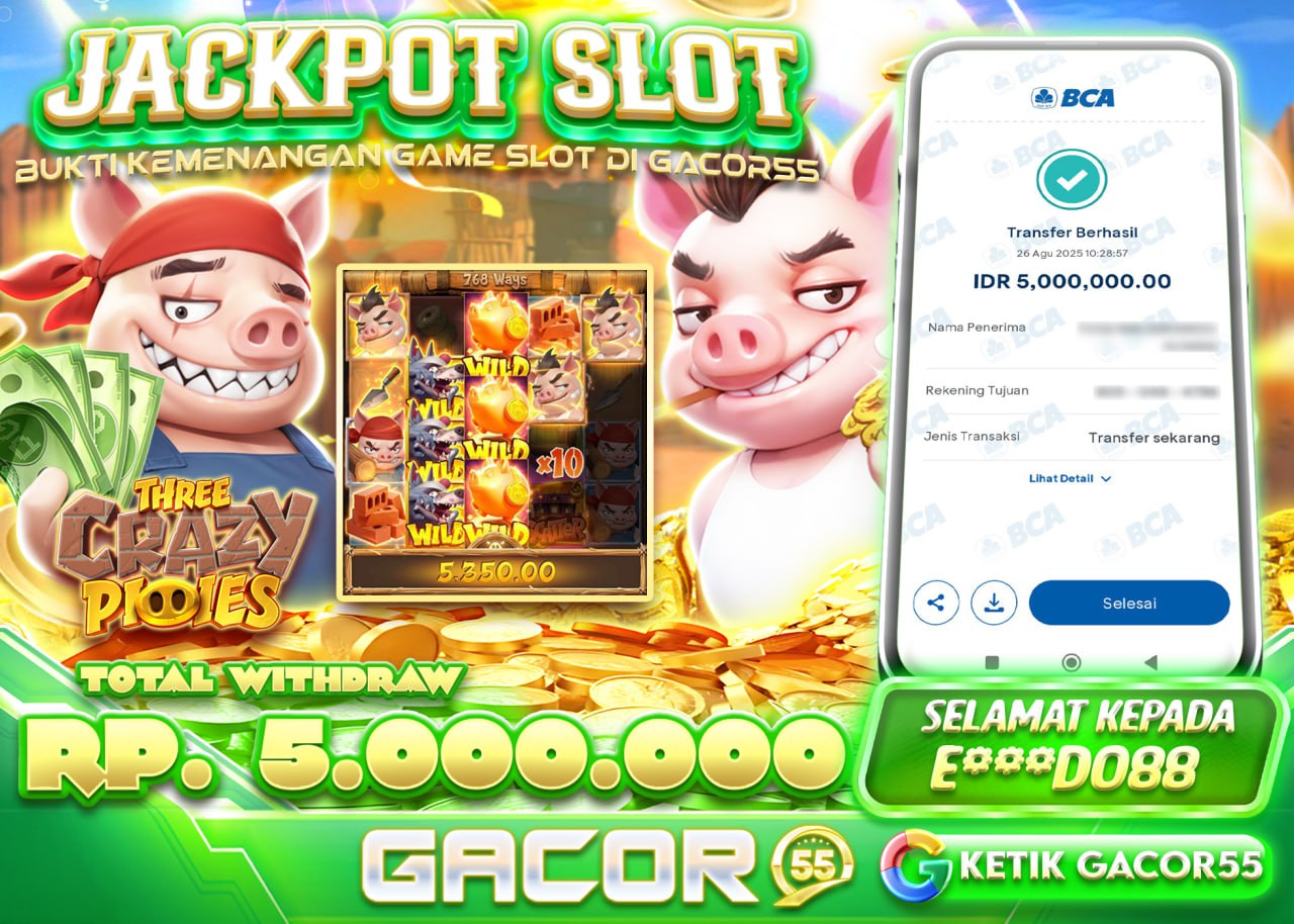 E***DO888 JACKPOT THREE CRAZY PIGGIES Rp.4.824.000 - LUNAS
