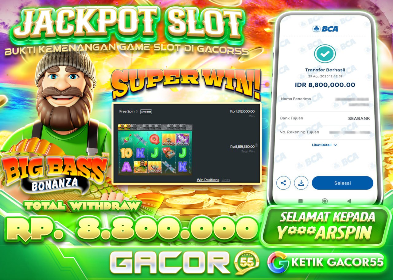 Y***ARSPIN JACKPOT BIG BASS BONANZA Rp.8.800.000 - LUNAS