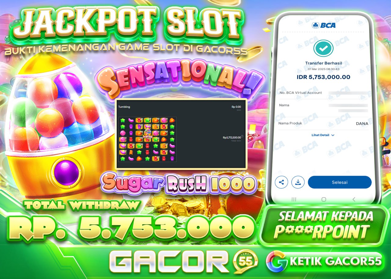 P***RPOINT JACKPOT SUGAR RUSH 1000 Rp.5.753.000 - LUNAS