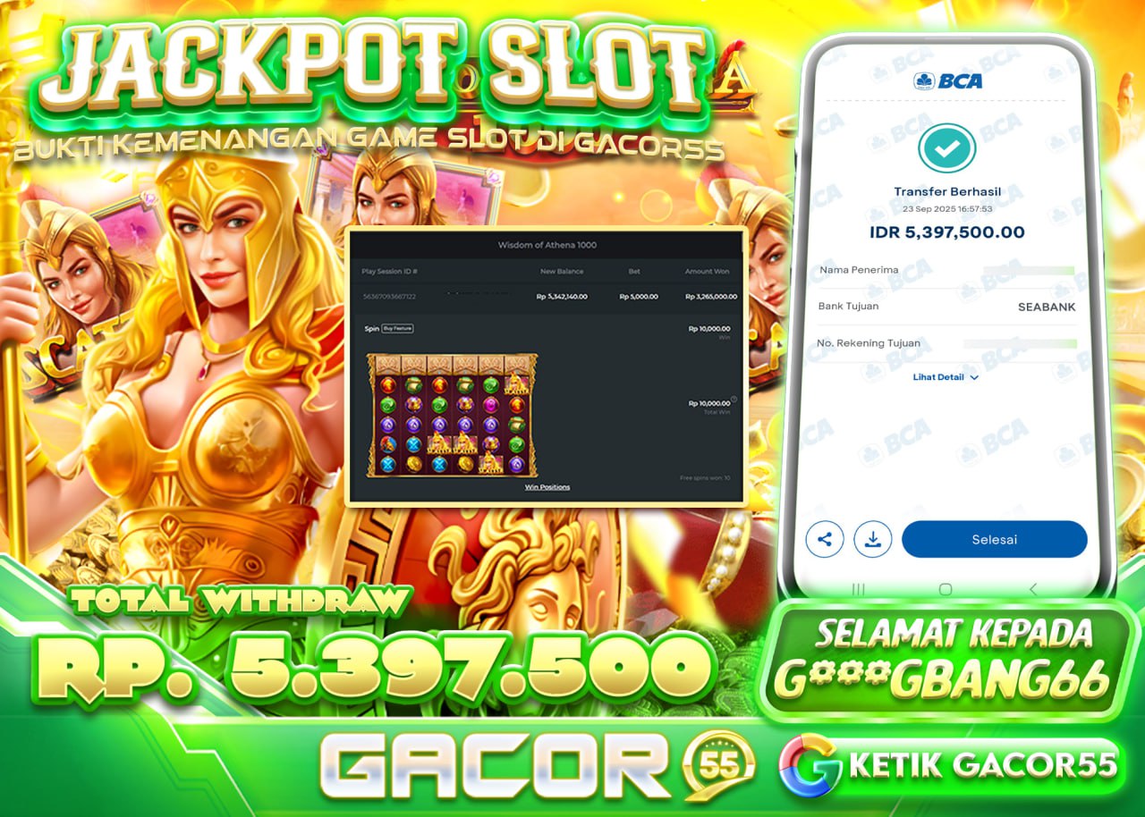 G***GBANG66 JACKPOT WISDOM OF ATHENA Rp.5.397.500 - LUNAS