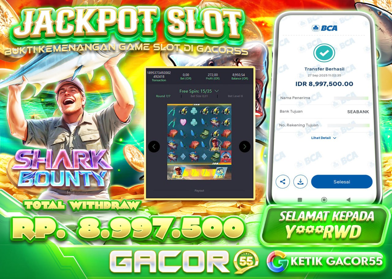 Y***RWD JACKPOT SHARK BOUNTY Rp.8.997.500 - LUNAS